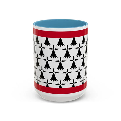 Flag of Limousin France - Accent Coffee Mug 15oz Light Blue - Go Mug Yourself