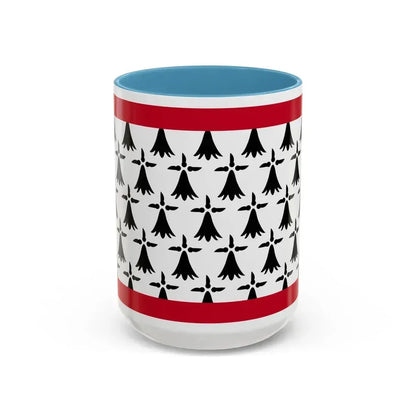 Flag of Limousin France - Accent Coffee Mug 15oz Light Blue - Go Mug Yourself