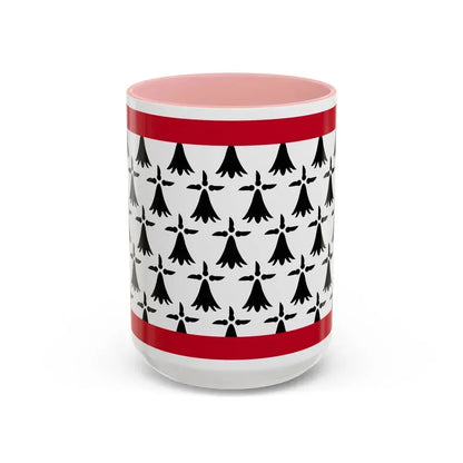 Flag of Limousin France - Accent Coffee Mug 15oz Pink - Go Mug Yourself