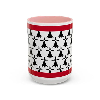Flag of Limousin France - Accent Coffee Mug 15oz Pink - Go Mug Yourself