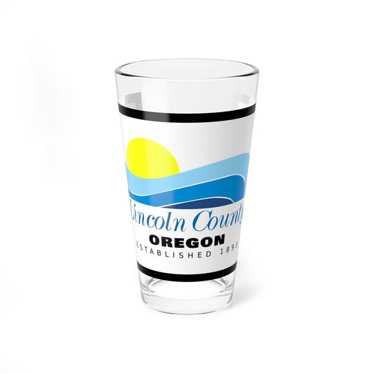 Flag of Lincoln County Oregon (United States) Pint Glass 16oz 16oz - Go Mug Yourself