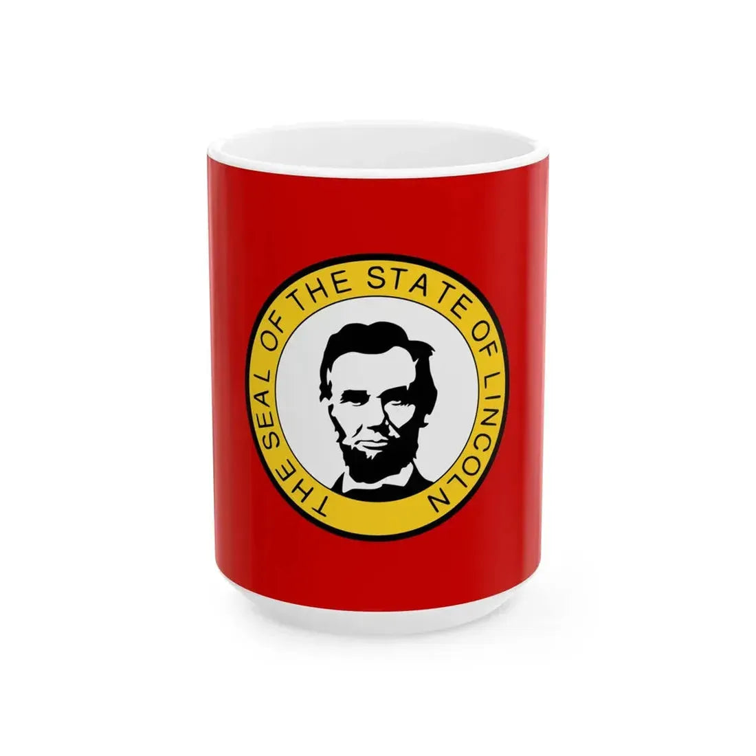 Flag of Lincoln State (United States) White Coffee Mug 15oz - Go Mug Yourself