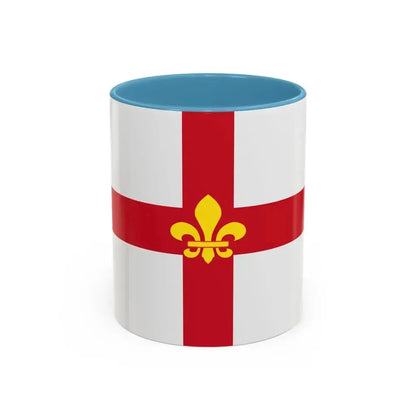 Flag of Lincoln UK - Accent Coffee Mug 11oz Light Blue - Go Mug Yourself