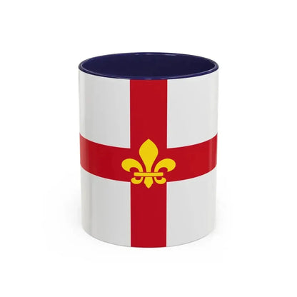 Flag of Lincoln UK - Accent Coffee Mug 11oz Navy - Go Mug Yourself