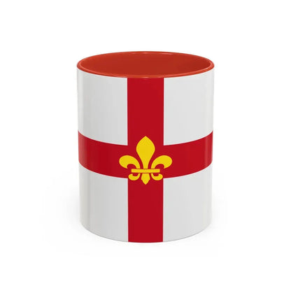 Flag of Lincoln UK - Accent Coffee Mug 11oz Red - Go Mug Yourself