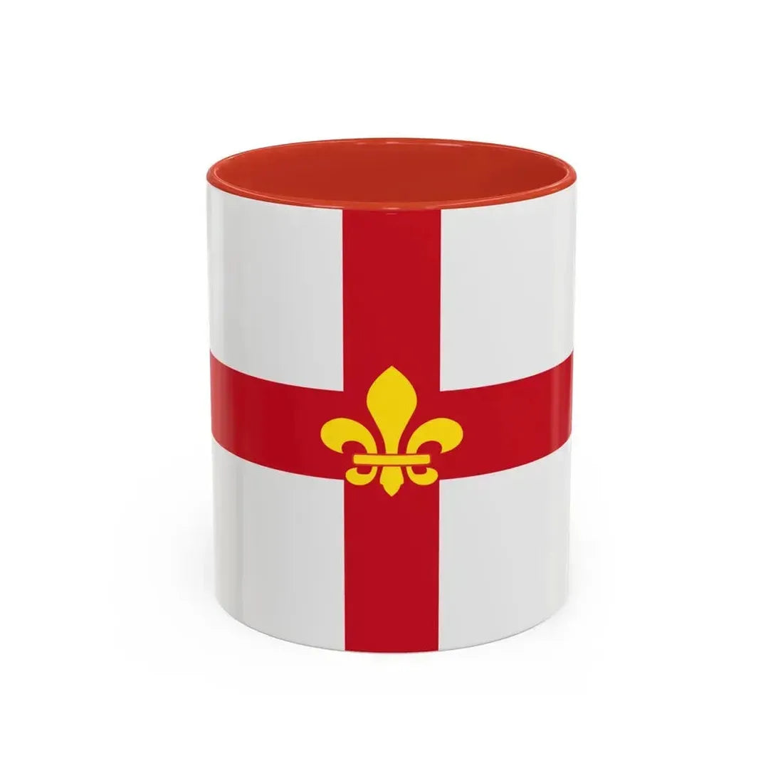 Flag of Lincoln UK - Accent Coffee Mug 11oz Red - Go Mug Yourself