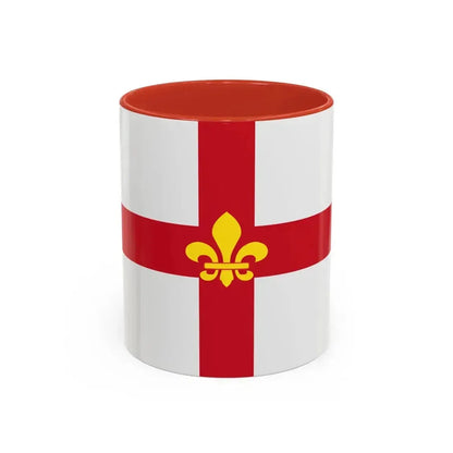 Flag of Lincoln UK - Accent Coffee Mug 11oz Red - Go Mug Yourself