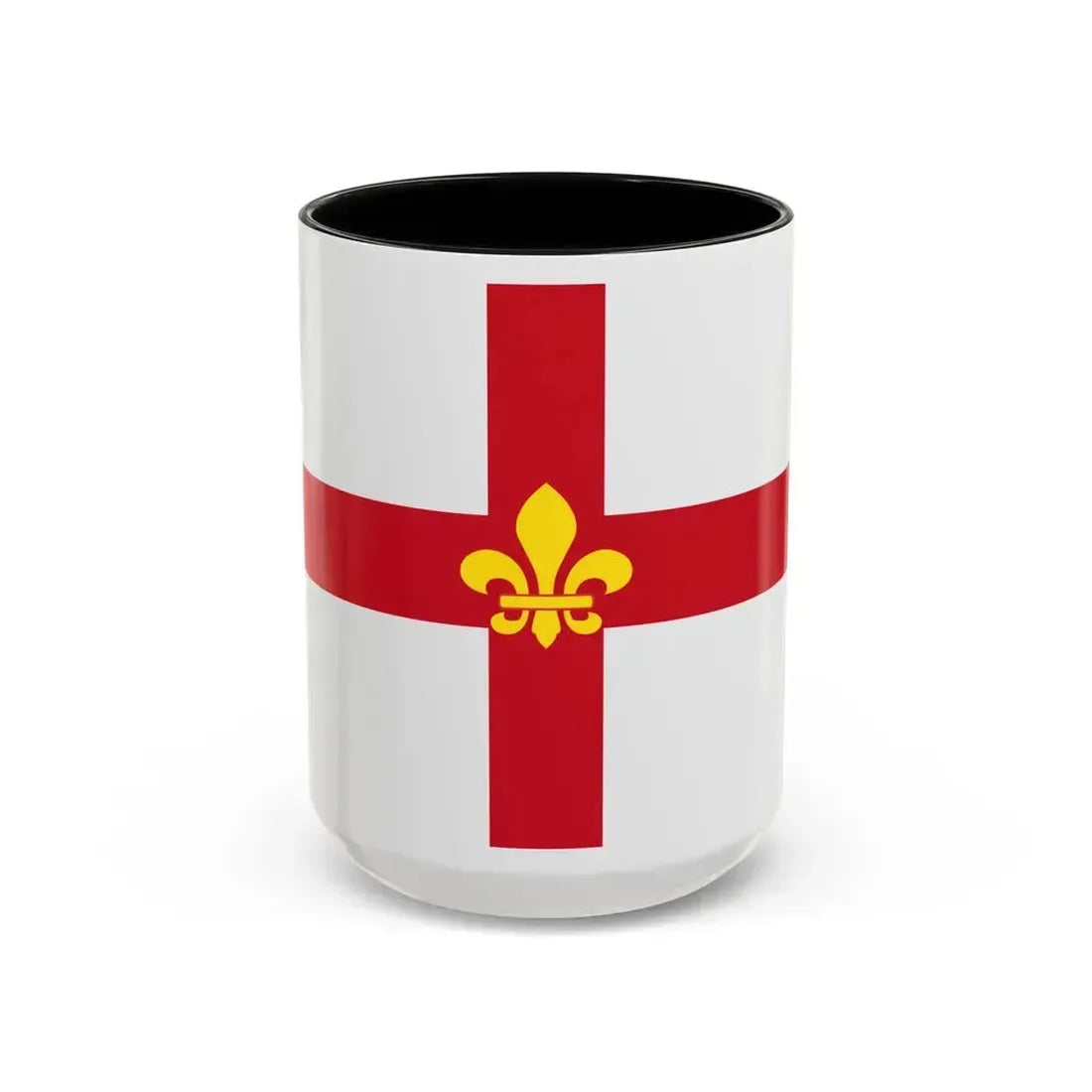 Flag of Lincoln UK - Accent Coffee Mug 15oz Black - Go Mug Yourself