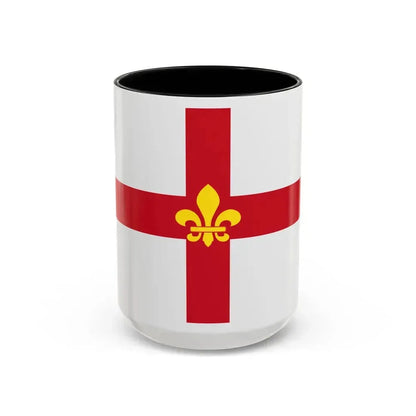 Flag of Lincoln UK - Accent Coffee Mug 15oz Black - Go Mug Yourself