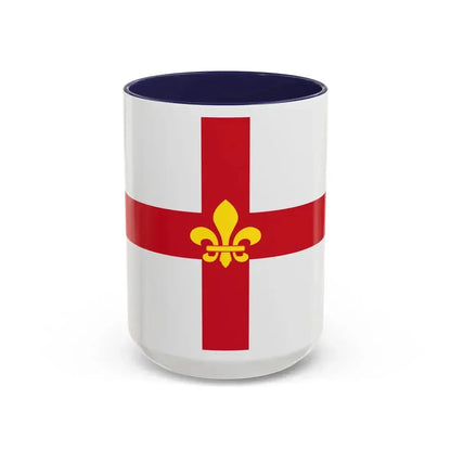Flag of Lincoln UK - Accent Coffee Mug 15oz Navy - Go Mug Yourself
