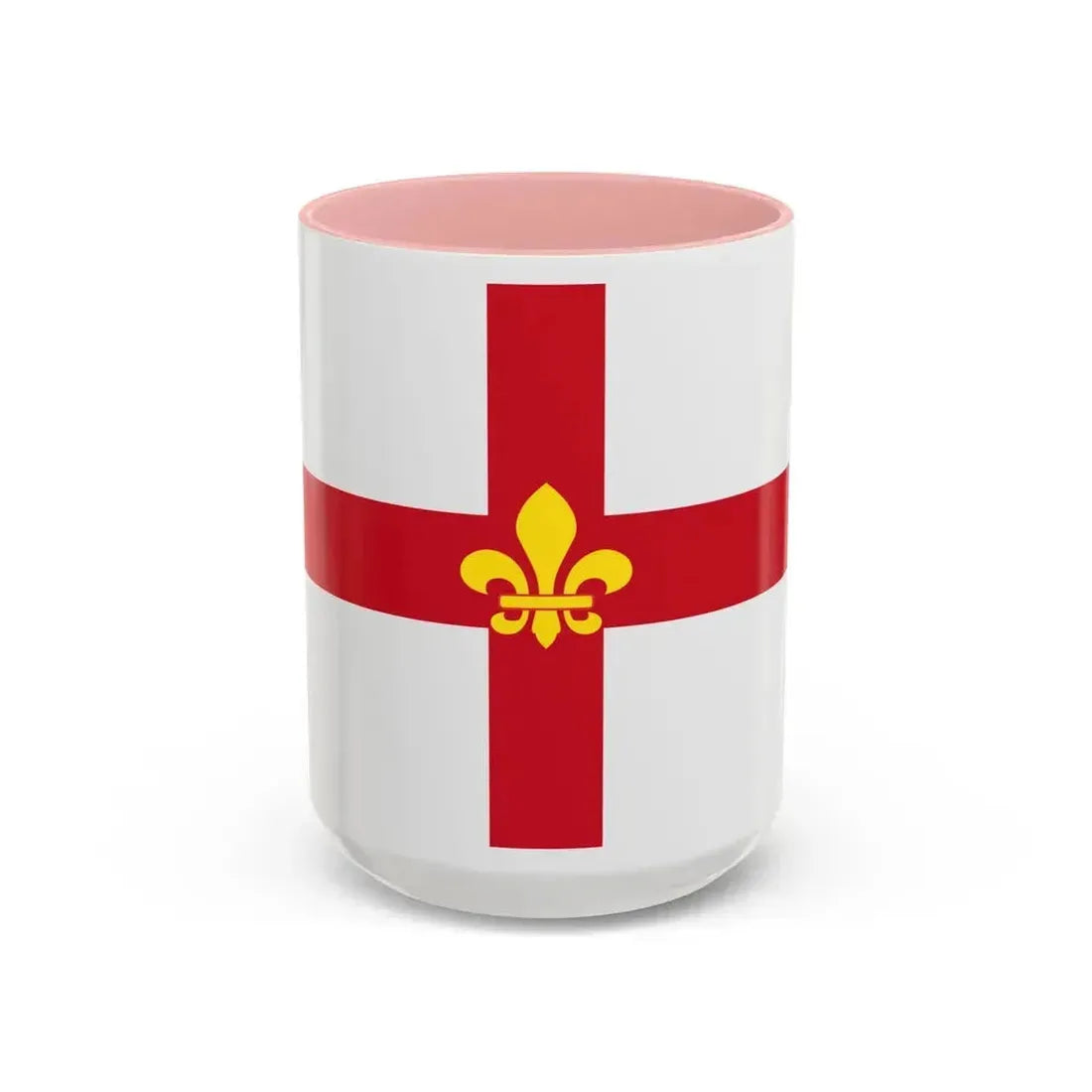 Flag of Lincoln UK - Accent Coffee Mug 15oz Pink - Go Mug Yourself