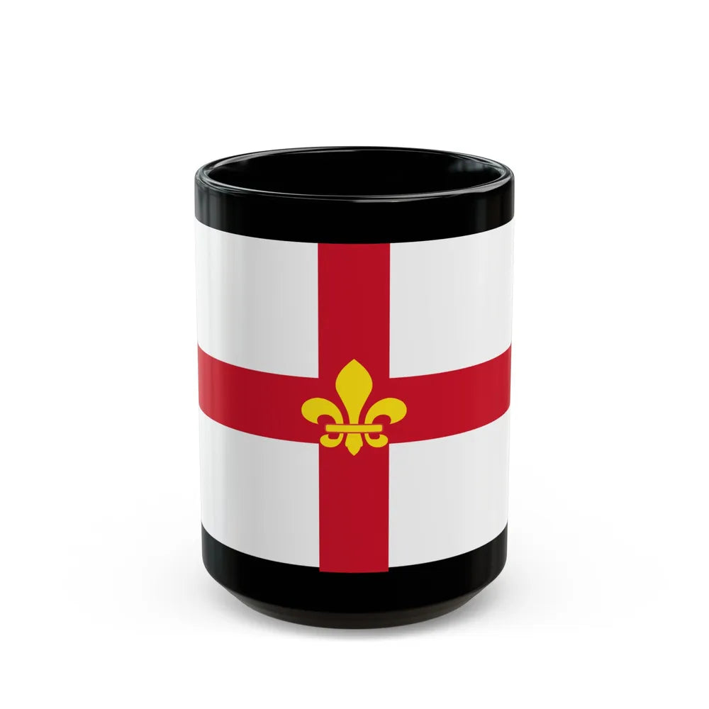 Flag of Lincoln UK - Black Coffee Mug-15oz-Go Mug Yourself