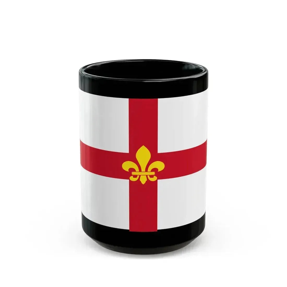 Flag of Lincoln UK - Black Coffee Mug 15oz - Go Mug Yourself