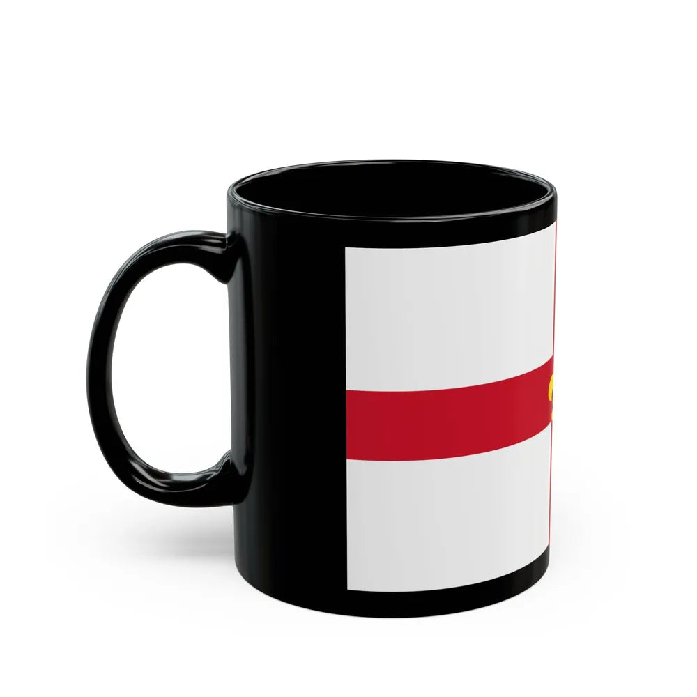 Flag of Lincoln UK - Black Coffee Mug-Go Mug Yourself