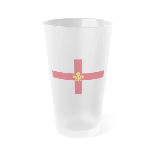 Flag of Lincoln UK - Frosted Pint Glass 16oz 16oz Frosted - Go Mug Yourself