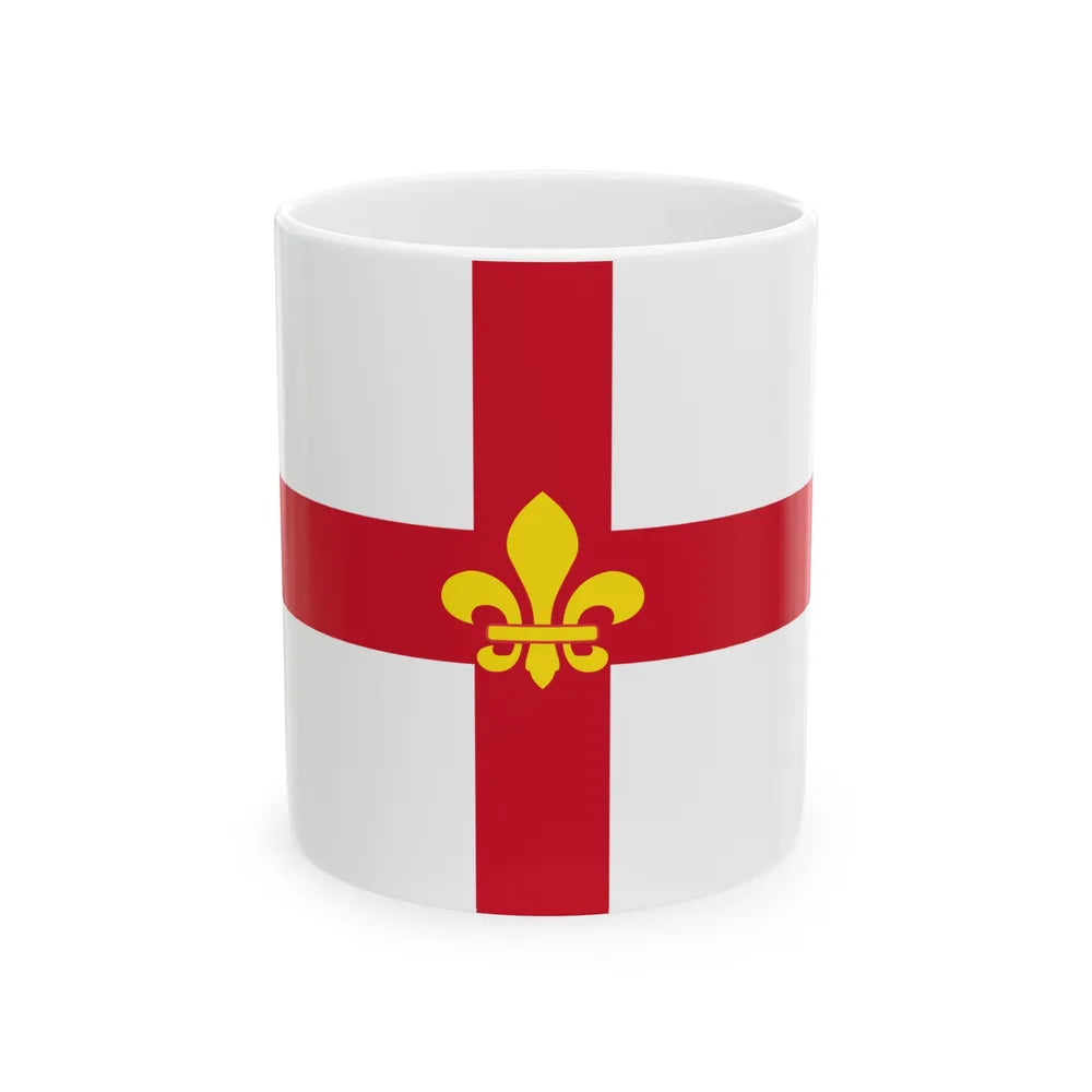 Flag of Lincoln UK - White Coffee Mug-11oz-Go Mug Yourself