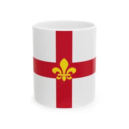 Flag of Lincoln UK - White Coffee Mug 11oz - Go Mug Yourself