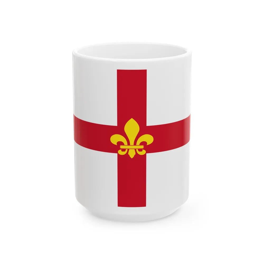 Flag of Lincoln UK - White Coffee Mug-15oz-Go Mug Yourself