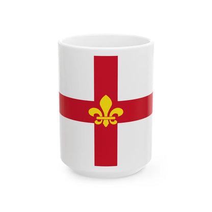 Flag of Lincoln UK - White Coffee Mug-15oz-Go Mug Yourself