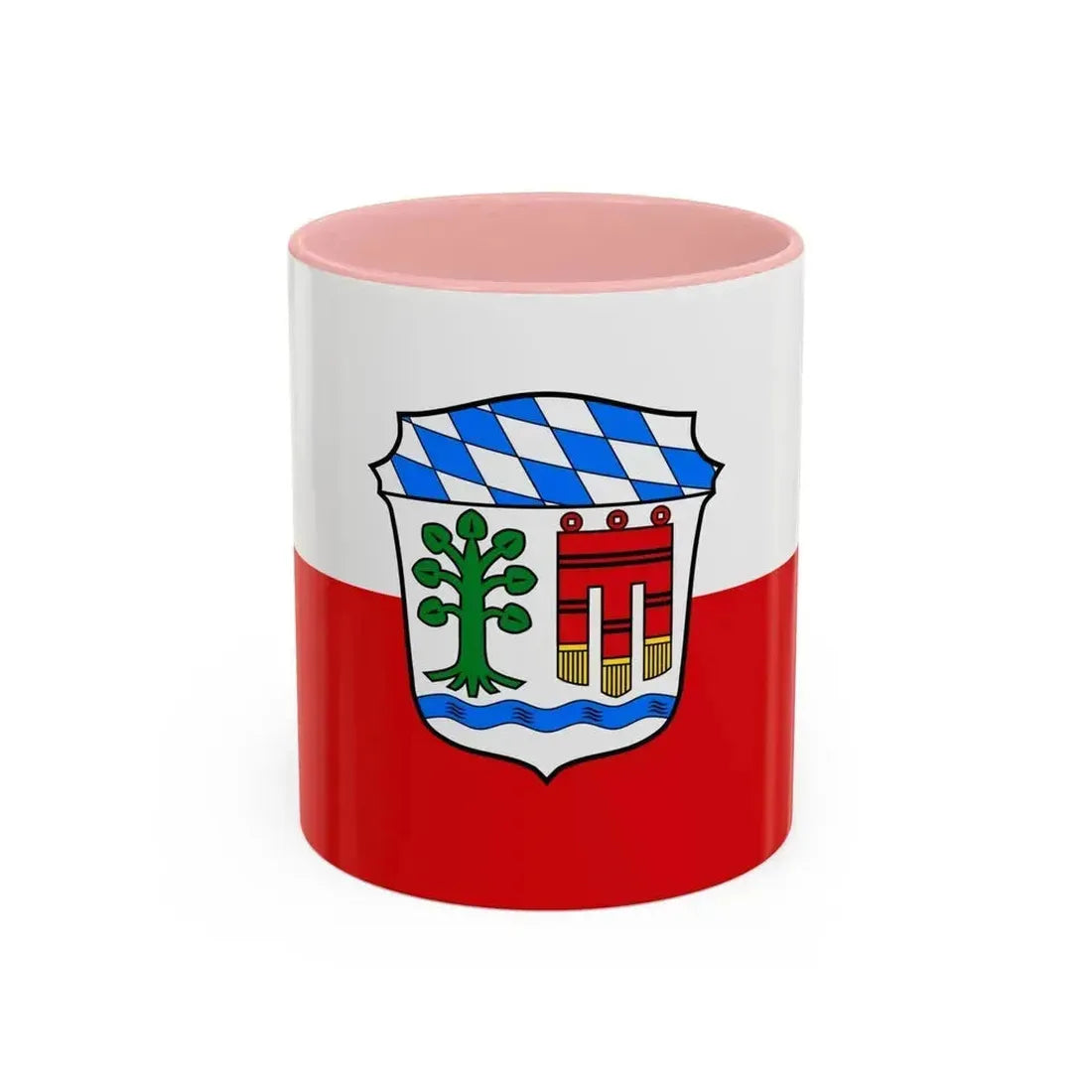 Flag of Lindau Germany - Accent Coffee Mug 11oz Pink - Go Mug Yourself