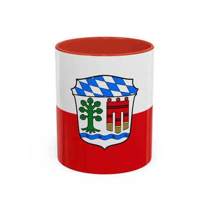 Flag of Lindau Germany - Accent Coffee Mug 11oz Red - Go Mug Yourself