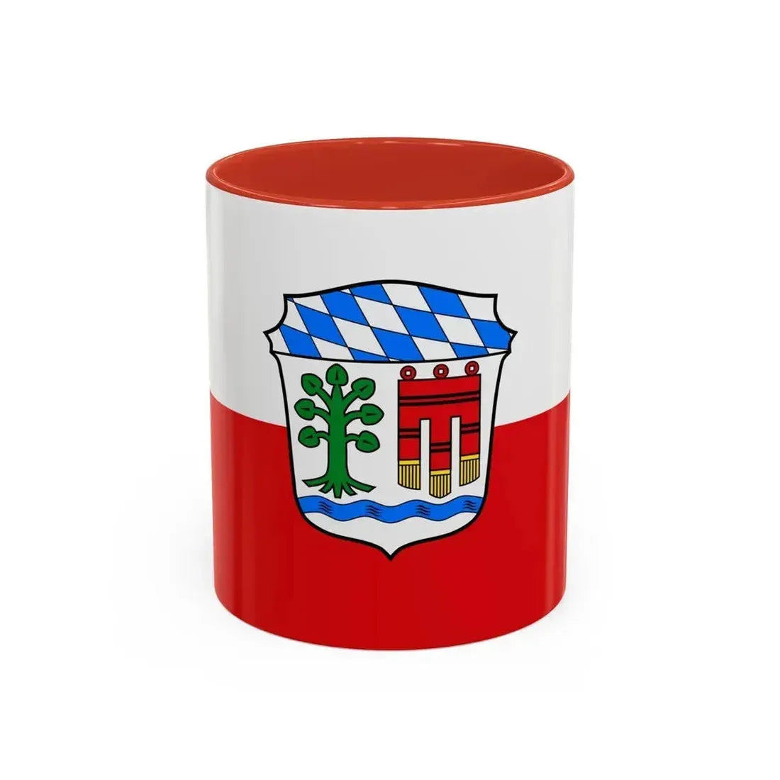 Flag of Lindau Germany - Accent Coffee Mug 11oz Red - Go Mug Yourself