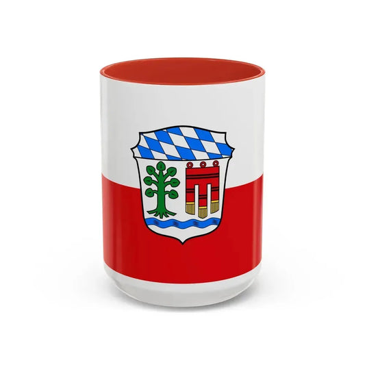 Flag of Lindau Germany - Accent Coffee Mug 15oz Red - Go Mug Yourself