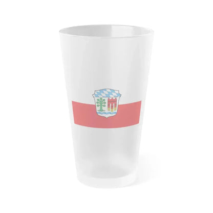 Flag of Lindau Germany - Frosted Pint Glass 16oz 16oz Frosted - Go Mug Yourself