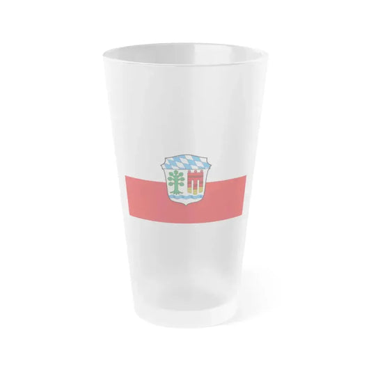 Flag of Lindau Germany - Frosted Pint Glass 16oz 16oz Frosted - Go Mug Yourself