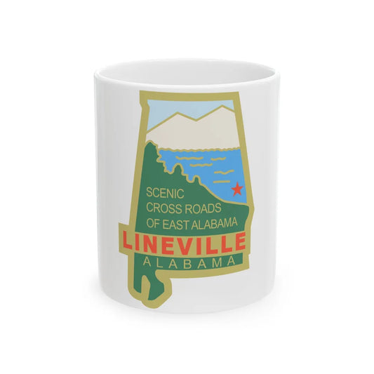 Flag of Lineville Alabama (United States) White Coffee Mug 11oz - Go Mug Yourself