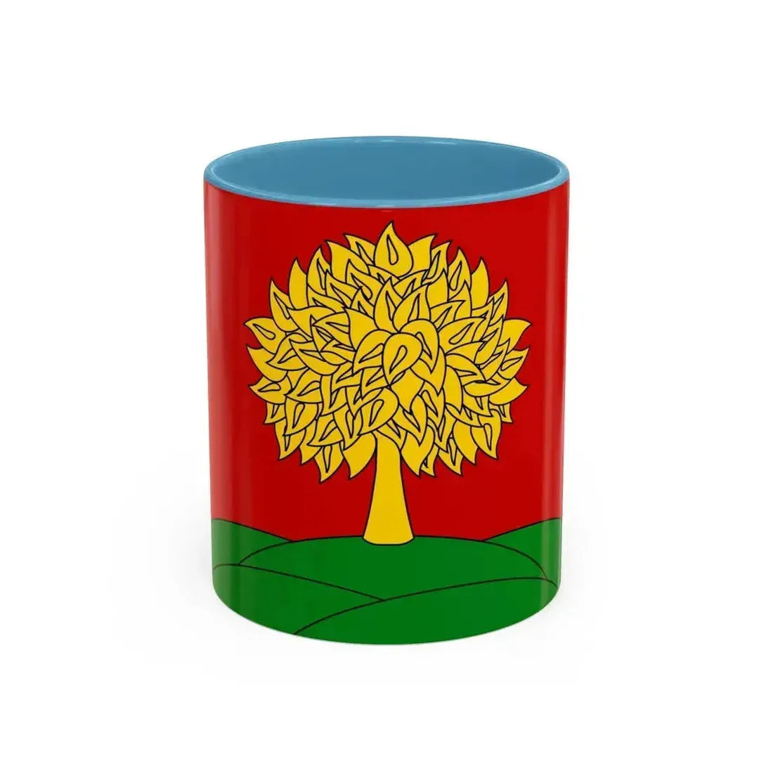 Flag of Lipetsk Oblast Russia - Accent Coffee Mug 11oz Light Blue - Go Mug Yourself