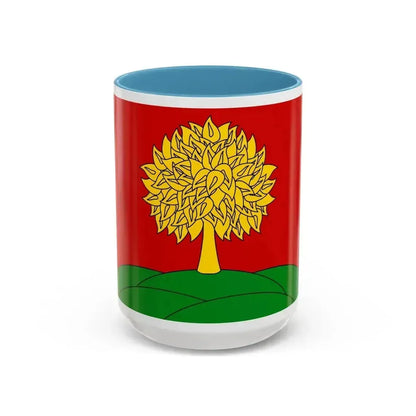 Flag of Lipetsk Oblast Russia - Accent Coffee Mug 15oz Light Blue - Go Mug Yourself