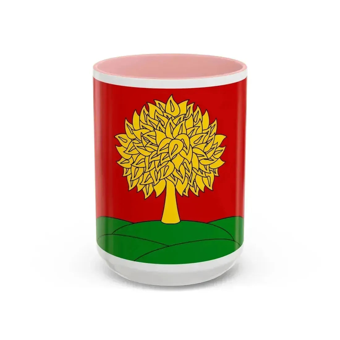 Flag of Lipetsk Oblast Russia - Accent Coffee Mug 15oz Pink - Go Mug Yourself