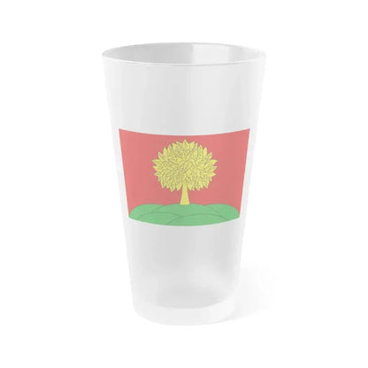 Flag of Lipetsk Oblast Russia - Frosted Pint Glass 16oz 16oz Frosted - Go Mug Yourself