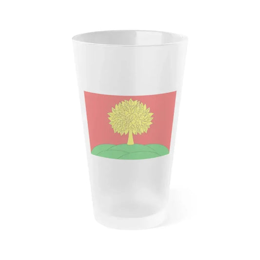 Flag of Lipetsk Oblast Russia - Frosted Pint Glass 16oz 16oz Frosted - Go Mug Yourself