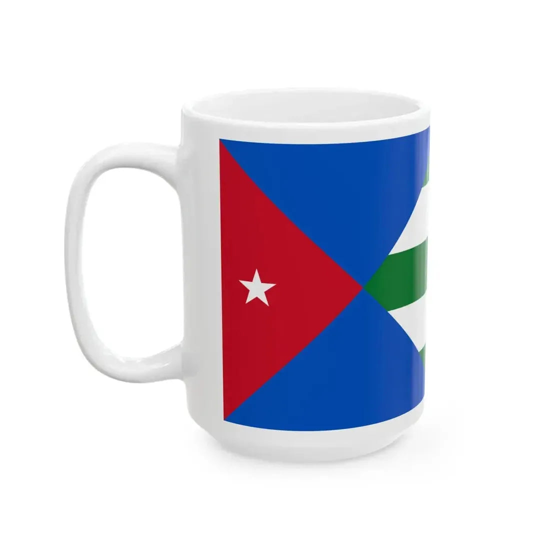 Flag of Lipkovo Municipality North Macedonia (North Macedonia) White Coffee Mug - Go Mug Yourself