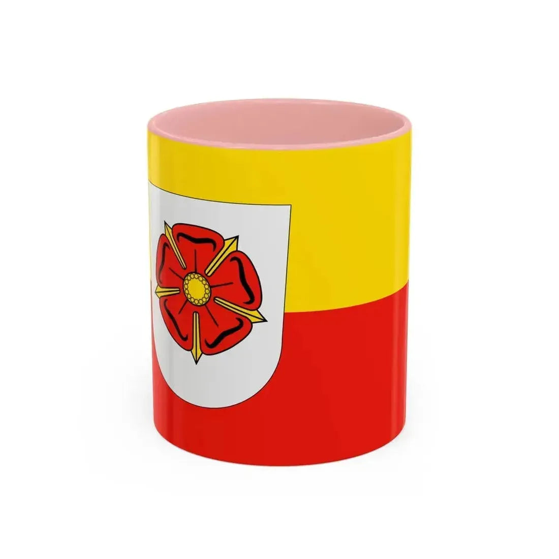 Flag of Lippe Germany - Accent Coffee Mug 11oz Pink - Go Mug Yourself