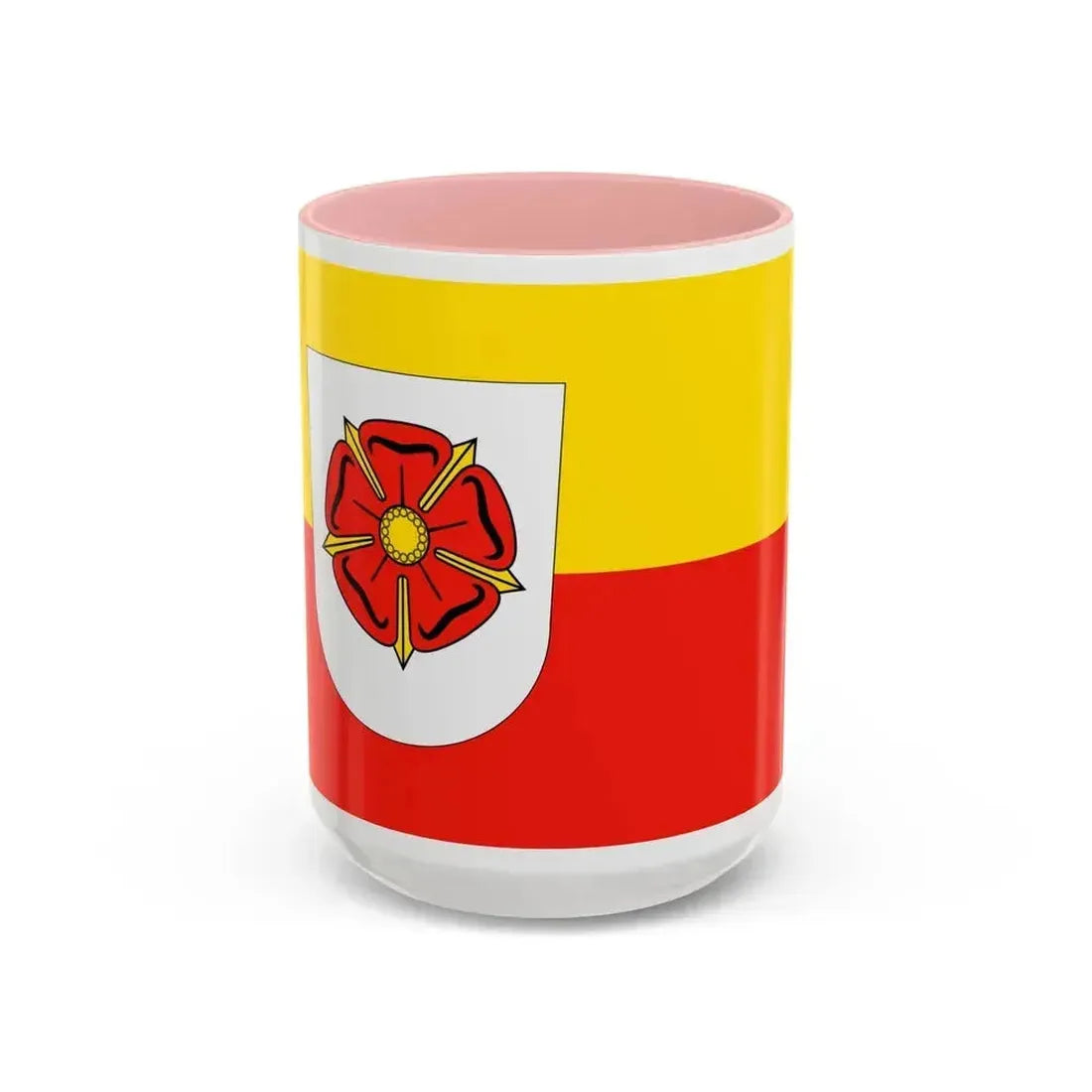Flag of Lippe Germany - Accent Coffee Mug 15oz Pink - Go Mug Yourself