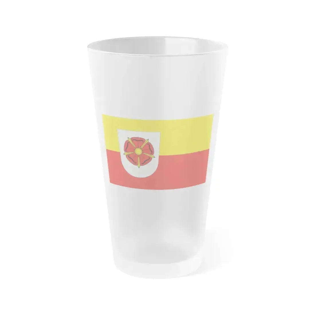 Flag of Lippe Germany - Frosted Pint Glass 16oz 16oz Frosted - Go Mug Yourself