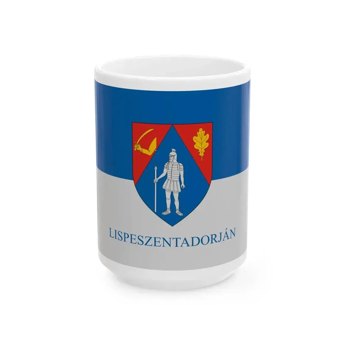 Flag of Lispeszentadorjan (Hungary) White Coffee Mug 15oz - Go Mug Yourself