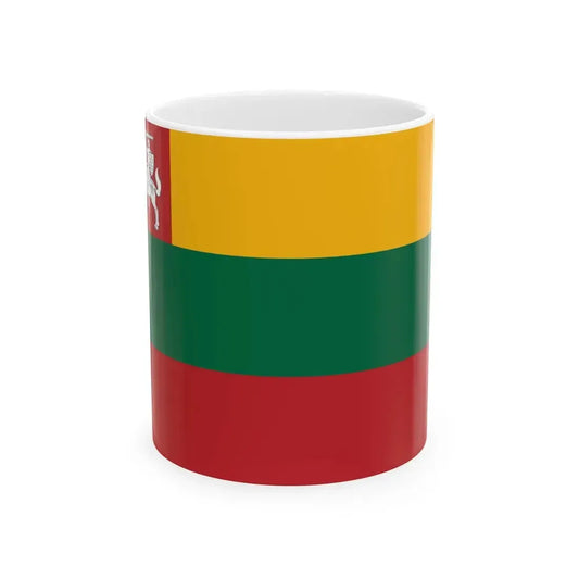 Flag of Lithuania 1918 (Lithuania) White Coffee Mug 11oz - Go Mug Yourself