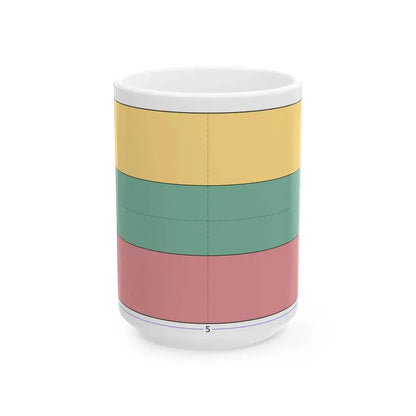 Flag of Lithuania construction sheet (Lithuania) White Coffee Mug 15oz - Go Mug Yourself
