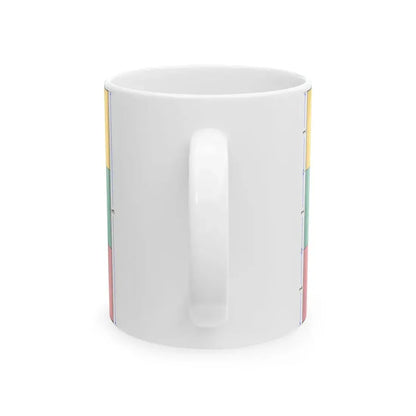 Flag of Lithuania construction sheet (Lithuania) White Coffee Mug - Go Mug Yourself
