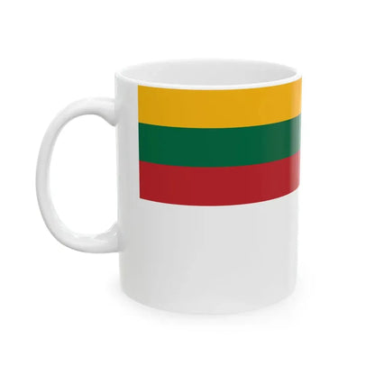 Flag of Lithuania Naval commander 1 star (Lithuania) White Coffee Mug - Go Mug Yourself