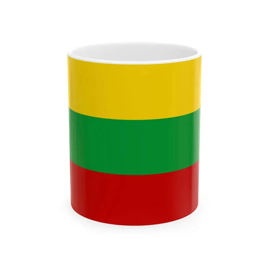 Flag of Lithuania Soviet colors (Lithuania) White Coffee Mug 11oz - Go Mug Yourself