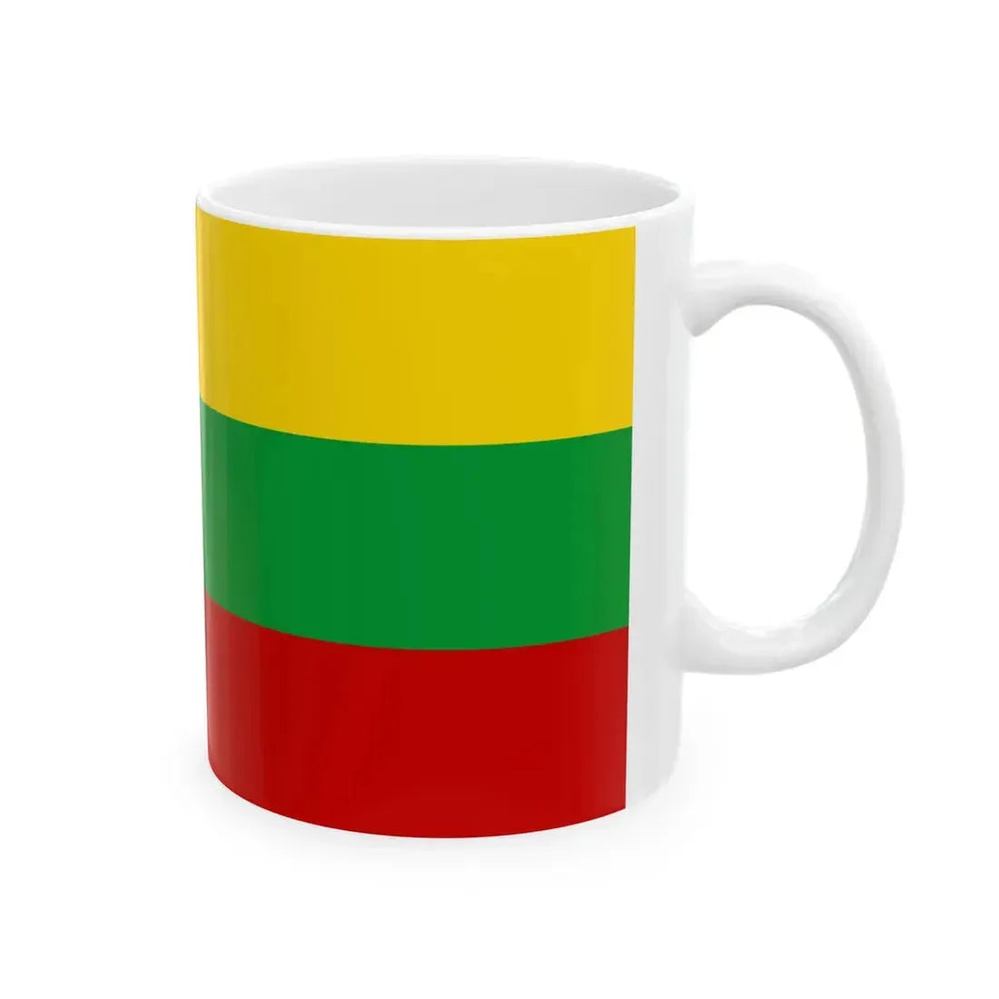 Flag of Lithuania Soviet colors (Lithuania) White Coffee Mug - Go Mug Yourself