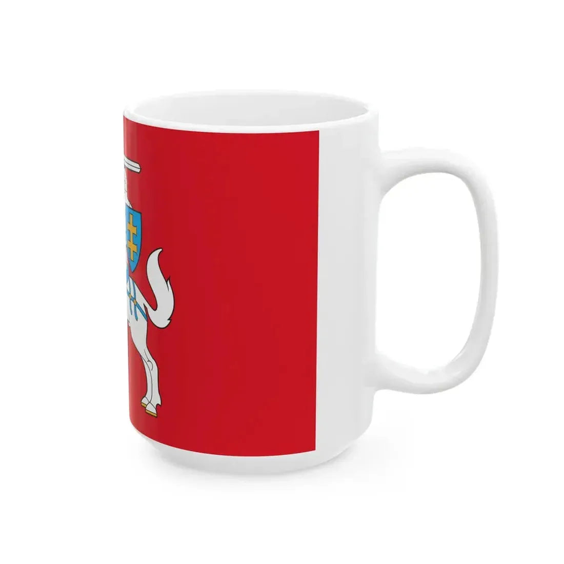 Flag of Lithuania state (Lithuania) White Coffee Mug - Go Mug Yourself
