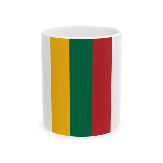 Flag of Lithuania vertical (Lithuania) White Coffee Mug 11oz - Go Mug Yourself