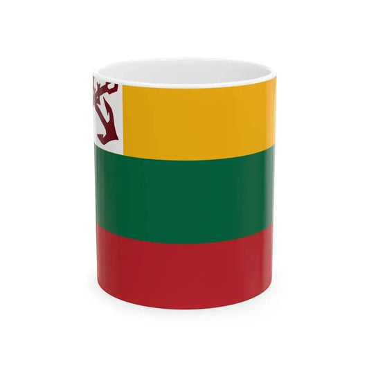 Flag of Lithuanian Sailing Union (Lithuania) White Coffee Mug 11oz - Go Mug Yourself