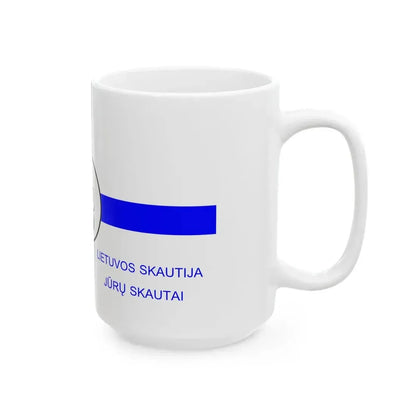Flag of Lithuanian Sea Scout obverse (Lithuania) White Coffee Mug - Go Mug Yourself